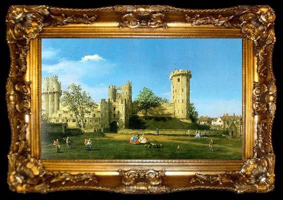 framed  Canaletto Warwick Castle, The East Front, ta009-2