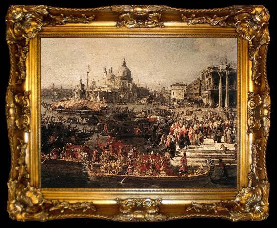 framed  Canaletto Arrival of the French Ambassador in Venice (detail) f, ta009-2