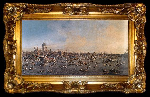 framed  Canaletto The Thames and the City fcf, ta009-2