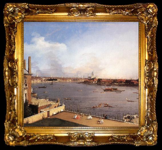 framed  Canaletto London: The Thames and the City of London from Richmond House g, ta009-2