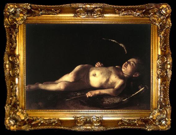 framed  Caravaggio Sleeping Cupid gg, ta009-2