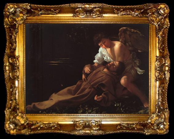 framed  Caravaggio St.Francis in Ecstasy, ta009-2