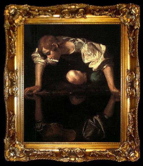 framed  Caravaggio Narcissus, ta009-2
