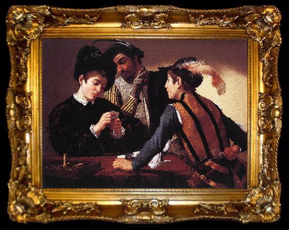 framed  Caravaggio The Cardsharps f, ta009-2