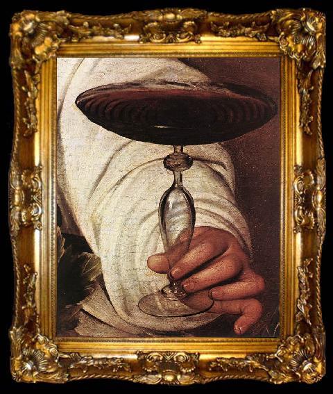 framed  Caravaggio Bacchus (detail) gg, ta009-2