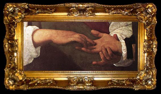 framed  Caravaggio The Fortune Teller (detail) drgdf, ta009-2