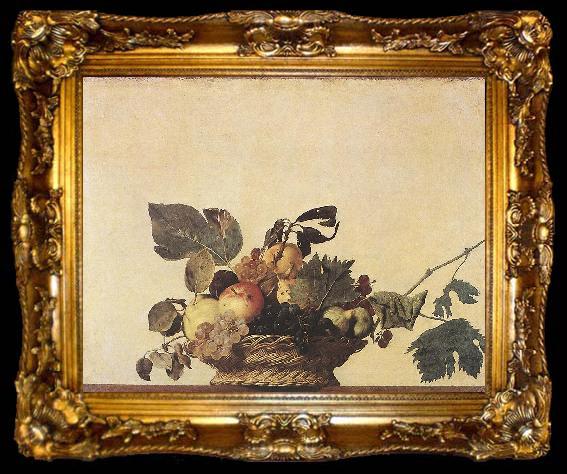 framed  Caravaggio Basket of Fruit df, ta009-2