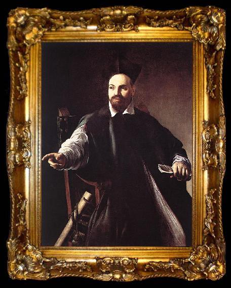 framed  Caravaggio Portrait of Maffeo Barberini kk, ta009-2