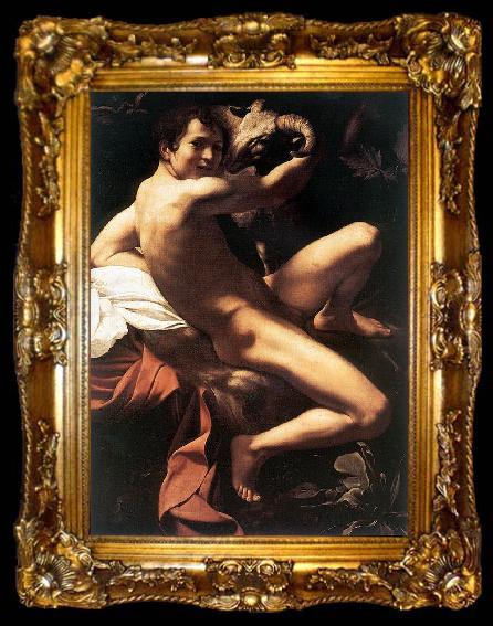 framed  Caravaggio St. John the Baptist (Youth with Ram)  fdy, ta009-2