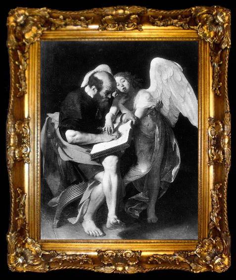 framed  Caravaggio St Matthew and the Angel f, ta009-2