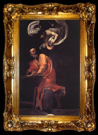 framed  Caravaggio The Inspiration of Saint Matthew df, ta009-2
