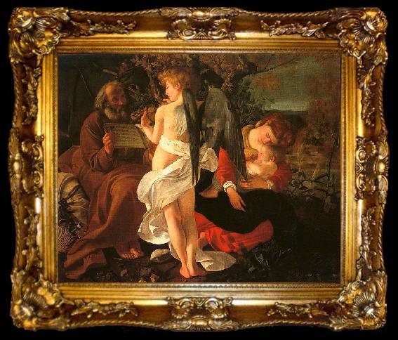 framed  Caravaggio Rest During the Flight into Egypt, ta009-2