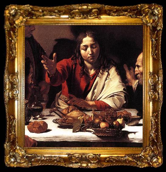 framed  Caravaggio Supper at Emmaus (detail) fg, ta009-2