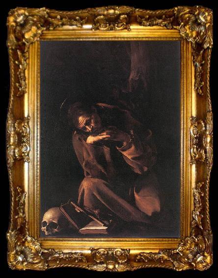 framed  Caravaggio St Francis g, ta009-2