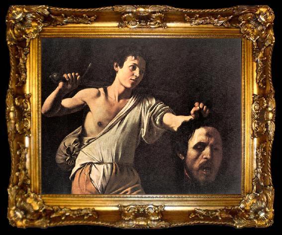 framed  Caravaggio David fghfg, ta009-2