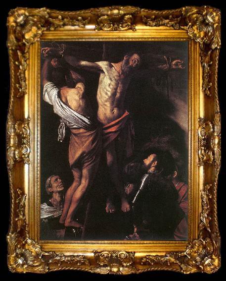 framed  Caravaggio The Crucifixion of St Andrew dfg, ta009-2