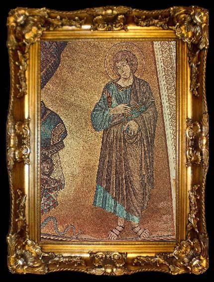 framed  Cimabue Christ Enthroned between the Virgin and St John the Evangelist (detail)  fgh, ta009-2