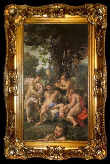 framed  Correggio Allegory of Vice, ta009-2