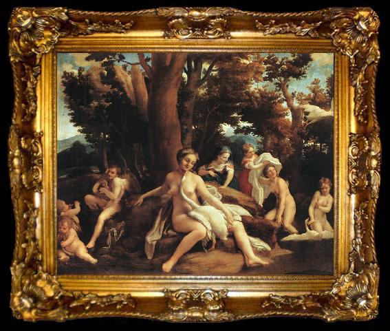 framed  Correggio Leda1, ta009-2