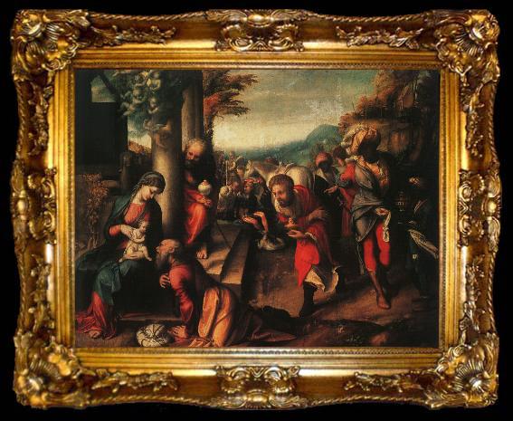 framed  Correggio The Adoration of the Magi fg, ta009-2