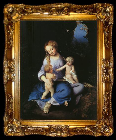 framed  Correggio Madonna and Child with the Young Saint John, ta009-2