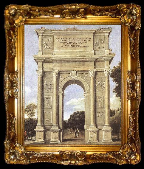 framed  Domenichino A Triumphal Arch of Allegories dfa, ta009-2