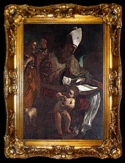 framed  GUERCINO St Augustine sdg, ta009-2