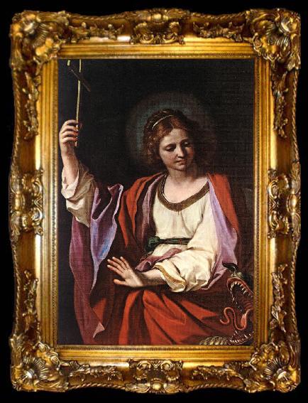 framed  GUERCINO St Marguerite sdg, ta009-2