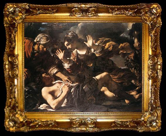 framed  GUERCINO Ermina Finds the Wounded Tancred jg, ta009-2