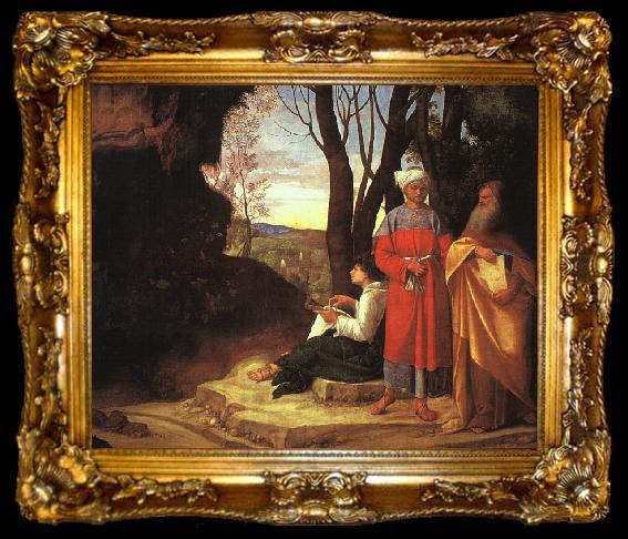 framed  Giorgione The Three Philosophers dh, ta009-2
