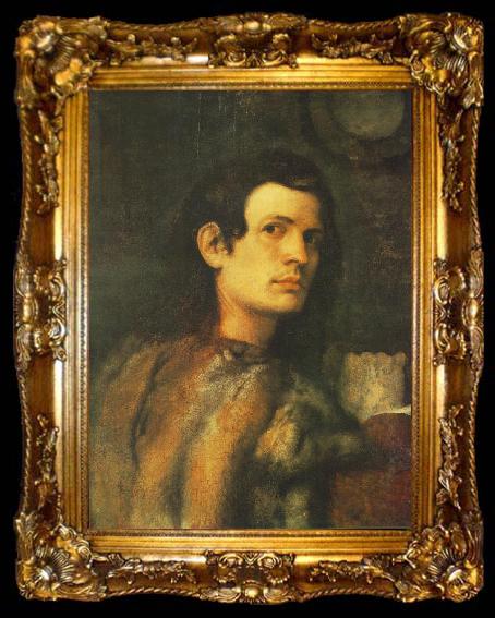 framed  Giorgione Portrait of a Young Man dh, ta009-2