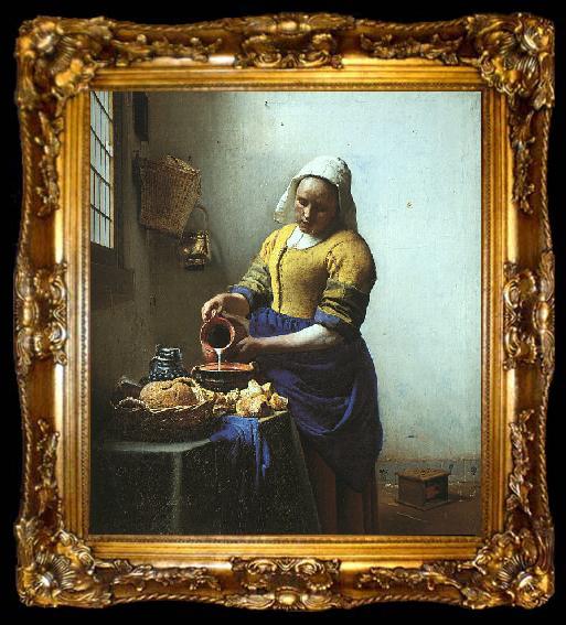framed  JanVermeer The Milkmaid, ta009-2