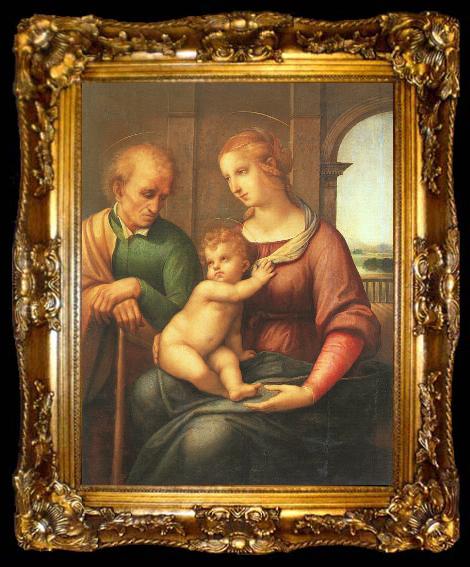 framed  Raphael The Holy Family with Beardless St.Joseph, ta009-2