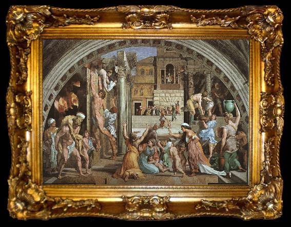 framed  Raphael The Fire in the Borgo, ta009-2