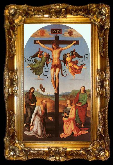 framed  Raphael Christ on the Cross with the Virgin, Saint Jerome, Mary Magdalene and John the Baptist, ta009-2