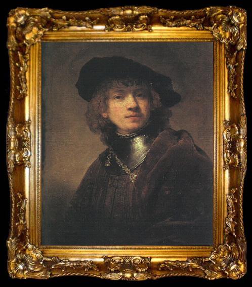 framed  Rembrandt Self Portrait as a Young Man, ta009-2