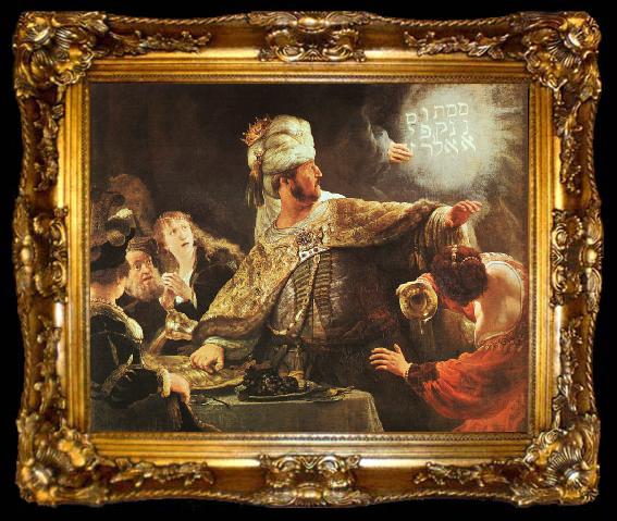 framed  Rembrandt Belshazzar