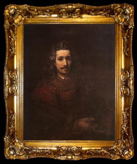 framed  Rembrandt Man with a Magnifying Glass, ta009-2