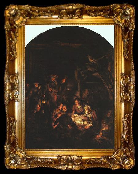 framed  Rembrandt Adoration of the Shepherds, ta009-2
