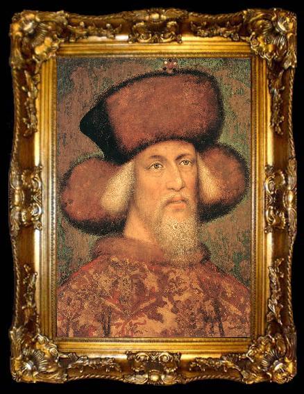 framed  PISANELLO Portrait of Emperor Sigismund of Luxembourg iug, ta009-2