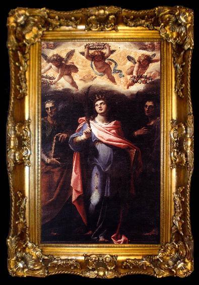framed  POMARANCIO St Domitilla with Sts Nereus and Achilleus af, ta009-2