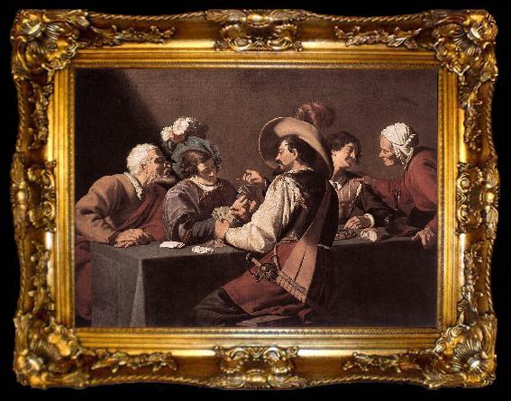 framed  ROMBOUTS, Theodor The Card Players dh, ta009-2