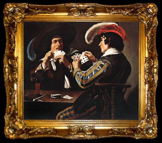 framed  ROMBOUTS, Theodor The Card Players  at, ta009-2