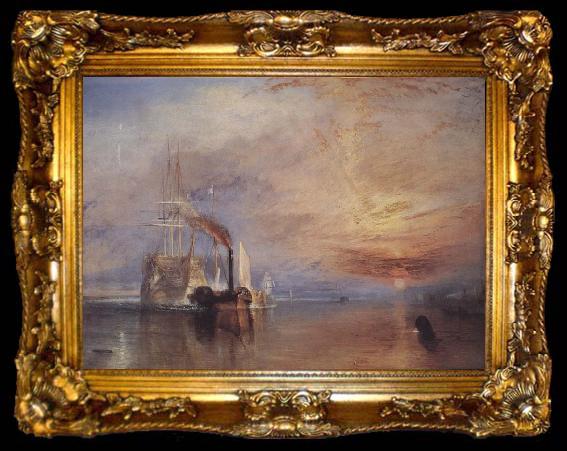 framed  J.M.W.Turner The Fighting Temeraire,Tugged to her Last Berth to be broken up, ta009-2