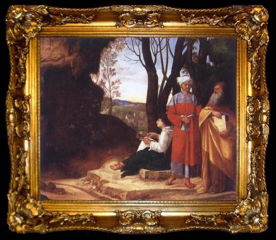 framed  Giorgione The Three Philosophers, ta009-2