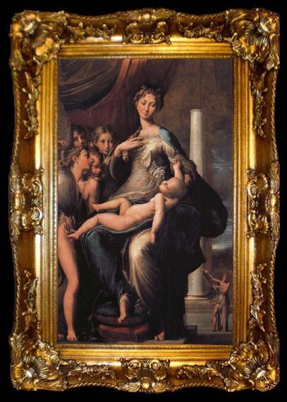 framed  PARMIGIANINO Madonna with Long Neck, ta009-2