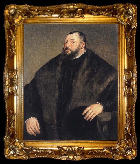 framed  Titian Elector Fohn Frederick of Saxony, ta009-2