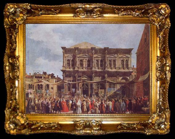 framed  Canaletto The Feast Day of St Roch, ta009-2