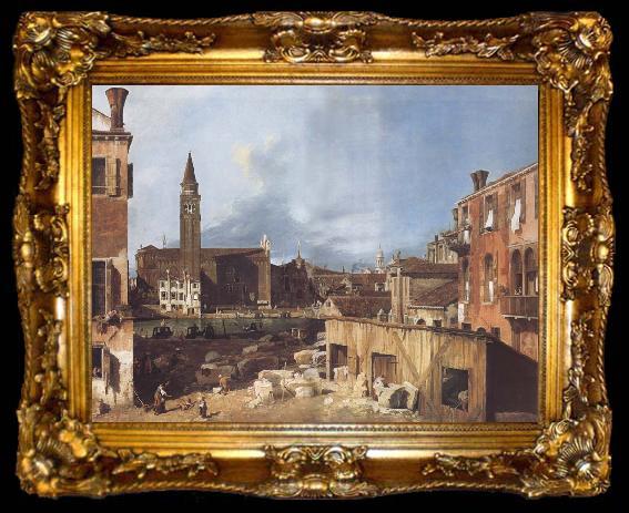 framed  Canaletto Campo S.Vidal and Santa Maria della Carita, ta009-2