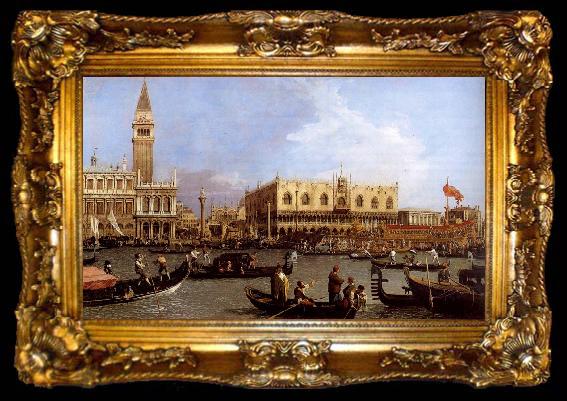 framed  Canaletto named Canaletto Venetie, the Bacino Tue S. Marco on Hemelvaartsdag, ta009-2